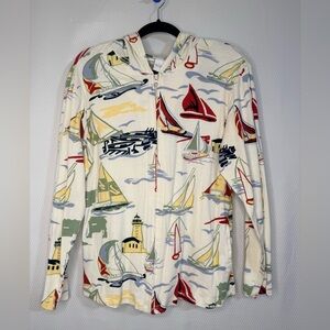 Vintage Tantrums Multicolor Nautical Hooded Jacket